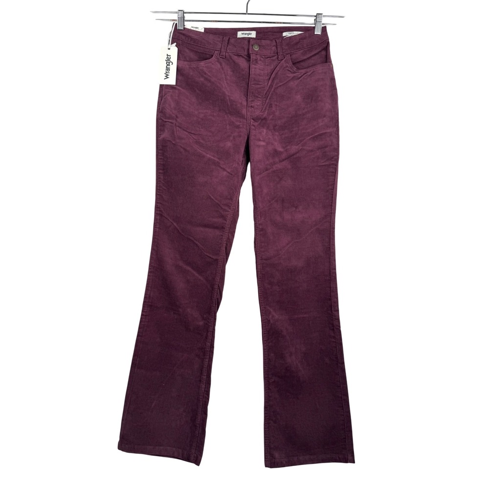 Wrangler Burgundy Corduroy High Rise Bootcut Pants 90s‎ retro boho Size 30